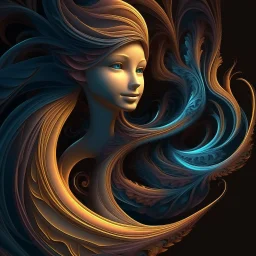 3d . beautiful woman. midium dark shadows