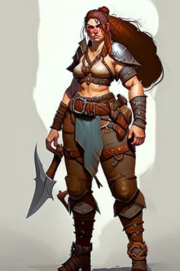 female barbarian dnd character pants