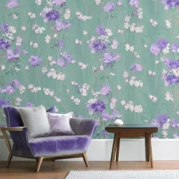 eucalyptus and lavender wallpaper by PIERRE JOSEPH REDOUTÉ