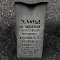 grave with words "RIP Austin Brooks"