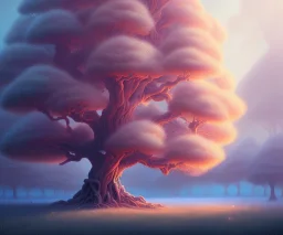 Vector tree set illustration a beautiful digital painting of a marble tree entertwined in tumutluous intricate blue sky at sunset, elegant, highly detailed, artstation, concept art, matte, sharp focus, art by tom bagshaw, kelogsloops and greg rutkowski