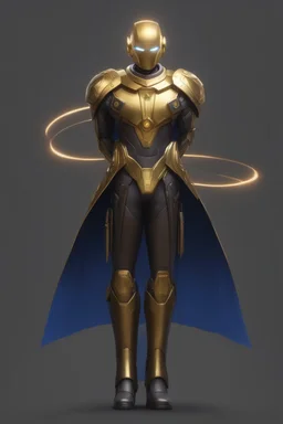 Golden Robot, Heavenly Angel Characteristcics, Sorcerer Supreme, Cloak, Humanoid, Halo Ring on his back.