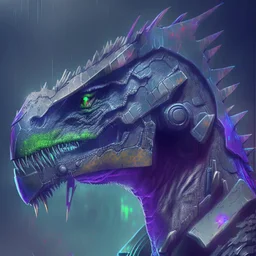 profile picture of a cyber-dinosaur