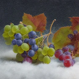 Grapes under snow