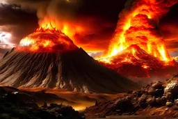 the fest of mount doom red cloud and fire in the background
