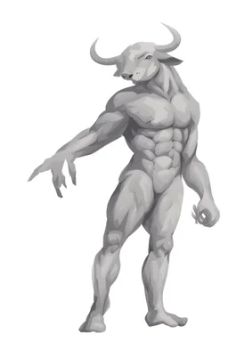 Centaur, a muscular man with a bull's head