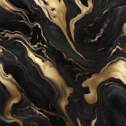 Hyper Realistic Black & Golden Abstract Marble Textures