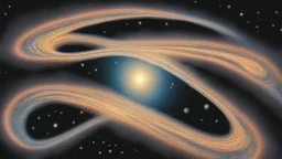 "Envisage a luminous, comic style backdrop of a swirling, effervescent galaxy. This interstellar panorama unfolds around an intriguing centerpiece: a hyper-detailed, colossal cerebrum, symbolizing the infinite potentials of the human mind. Light-years of pulsating stars, vibrant nebulae, and streaking comets interweave with neural pathways, creating a visually stunning fusion of art and science."
