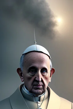 hi detail portrait of the pope, volumetric fog, 4k, trending art, depth of field, radiosity