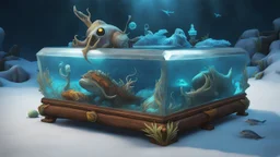 subnautica below zero, casket with a creatures from subnautica