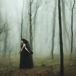 photographic quality mystical witches pagan goth monolith fires woods dark misty moody dancing flowing gowns beautiful young ultra detail