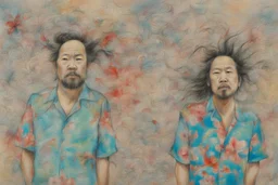 man in Hawaiian shirt by david choe