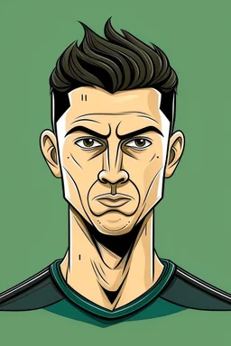 cristiano ronaldo football player ,cartoon 2d