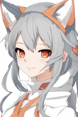 (anime style:1.4), fox girl face close up