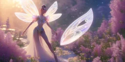 crystal subtle flower in a galactic ambiance beautiful fairy, transparent, delicate colors, in the foreground, full of details, smooth，soft light atmosphere, light effect，vaporwave colorful, concept art, smooth, extremely sharp detail, finely tuned detail, ultra high definition, 8 k, unreal engine 5, ultra sharp focus