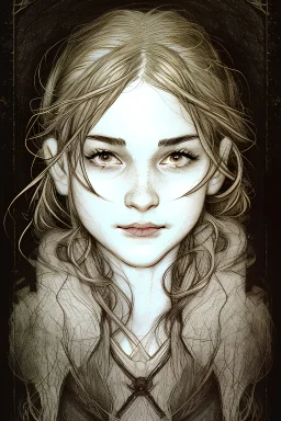 portrait a hero in the style of arthur rackham