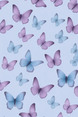 Light purple and light blue butterflies in the winter