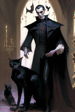 strahd con Zarovich marrying a human-sized black cat