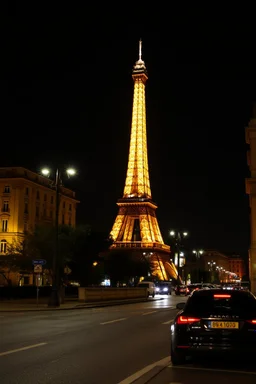 Night in Paris night rome