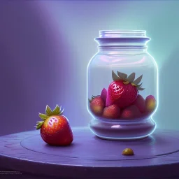 pixar style,women and a jar jam in kitchen,volumetric blue sky environment and background, volumetric lighting,dramatic lighting, realistic painting of an strawberry, looking excited, detailed digital painting, extreme dense and fine fur, anime, ornate, colour-washed colors, elegant, small minutiae, tiny features, particulars, centered, smooth, sharp focus, renderman gofur render, 8k, uhd, detailed eyes, realistic shaded volumetric lighting,caustics,backlight,centered camera view