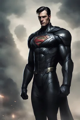 Kryptonian, black suit, tall and strong, military