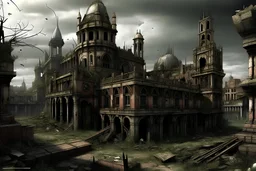 ruined victorian city post-apocaliptic