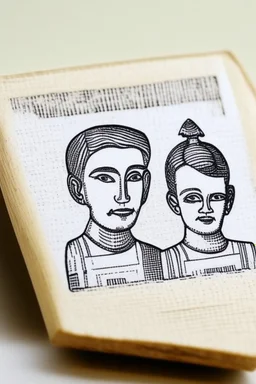 xylography stamp, bussines people