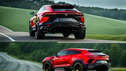 lamborghini urus UFO, REAR view, perfect model