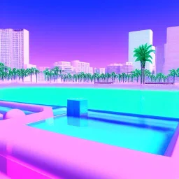 Vaporwave pool fun