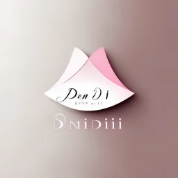 Create a logo with the name Deniz Boutique, inspired by diamond dresses, with the symbol of the dress, baby pink