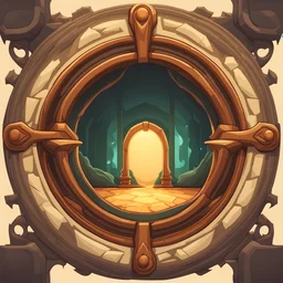 magic portal, flat, 2d, cartoon, stylized, round