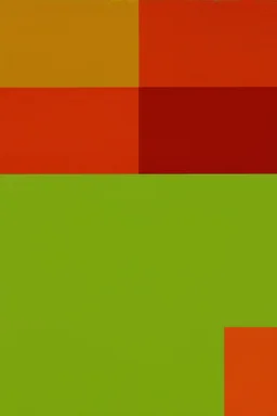 Psychological Deflation; Contemporary Art; color palette of avocado Green, Harvest Gold, Coppertone, burnt orange, and poppy red
