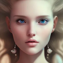 portrait girl look beautiful like shy, hyper details, 8k, realistis, rekfleksi, rtx, eye looks ocean blue, sort hair, glow, very cool expresion