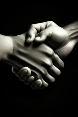 Handshake as a symbol of social help.