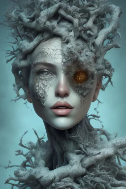 portrait of tree woman by artist maye torres