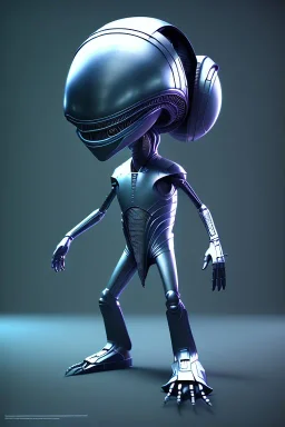 full length alien clean art NFT, blender 3d