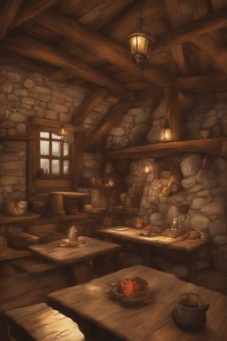 Warm and cozy medieval tavern