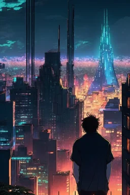 Cyberpunk City skyline