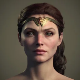 analog style, Celtic goddes, portrait, simmetric eyes, war ambient,queen, wonder woman wearing outfit, ultra realistic photo