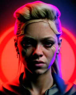 portrait, Shakira, blonde artist, angry, Realistic image, hoodie, mma gloves, combat pose, make-up make-up, gold line make-up, sweat, fog, goddess style, Neon colors, leds. Black background, photo studio, concept art, smooth, unreal engine 5, god lights, ray tracing, RTX, lumen lighting, ultra detail, volumetric lighting, 3d, finely drawn, high definition, 4k.