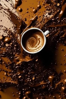 background of only coffee splashes