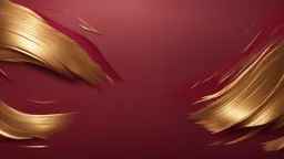 Hyper Realistic Maroon-Texture on Golden-brush-strokes-background