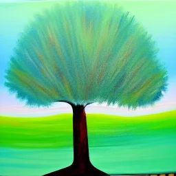 landscape tree painting abstract