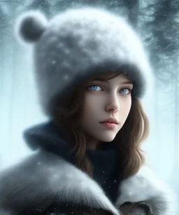 photography, winter, 8k, attractive, stylish, optimistic, teenager, smiling, beautiful big eyes, heavenly look, highly detailed modern christmas style hat and clothing, fine skin detail, trending on artstation, sharp focus, intricate detail, very detailed, Artgerm, Greg Rutkowski, Tom Blackwell