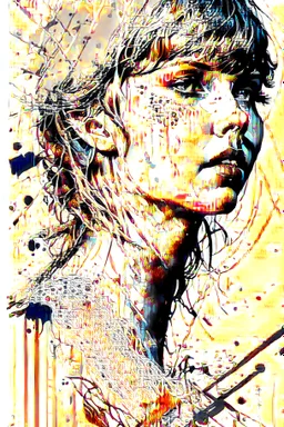Taylor Swift | centered | symmetrical | key visual | intricate | highly detailed | iconic | precise lineart | vibrant | comprehensive cinematic | Carne Griffiths | Conrad Roset | Ralph Steadman | vector digital engraving | very high resolution | sharp focus | poster | no watermarks | full body
