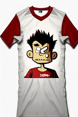 re draw this tshirt , cartoon 2d