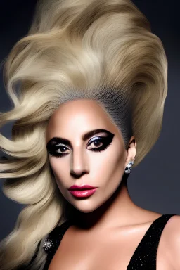 photo portrait of Lady Gaga, HD 4K, photorealistic accurate face and features, scientific detail, cinematic volumetric lighting