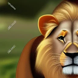 Lion King Animation OC Loca male lion triangular face shape hooked black nose tip
