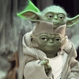 Yoda listening to Kanye West