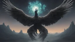 It is a paradox of delicate fantasy and formidable technology, its silhouette pulsing with extraordinary power yet draped with cosmic elegance. Capture this enigma, this tamer of untamed galaxies, through the prism of Matthews' fantastical style."